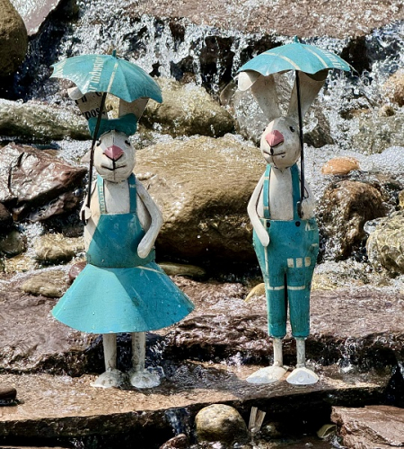 CLEO & CLARENCE RABBITS W/UMBRELLAS *NEW* AVAIL JAN 2025